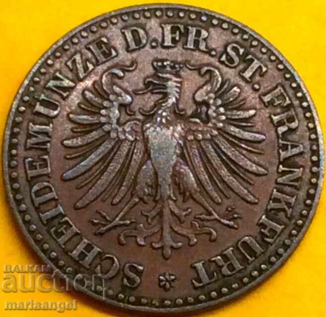 Frankfurt 1865 1 Heller Germania cu preț 28.00 BGN | € 14.32