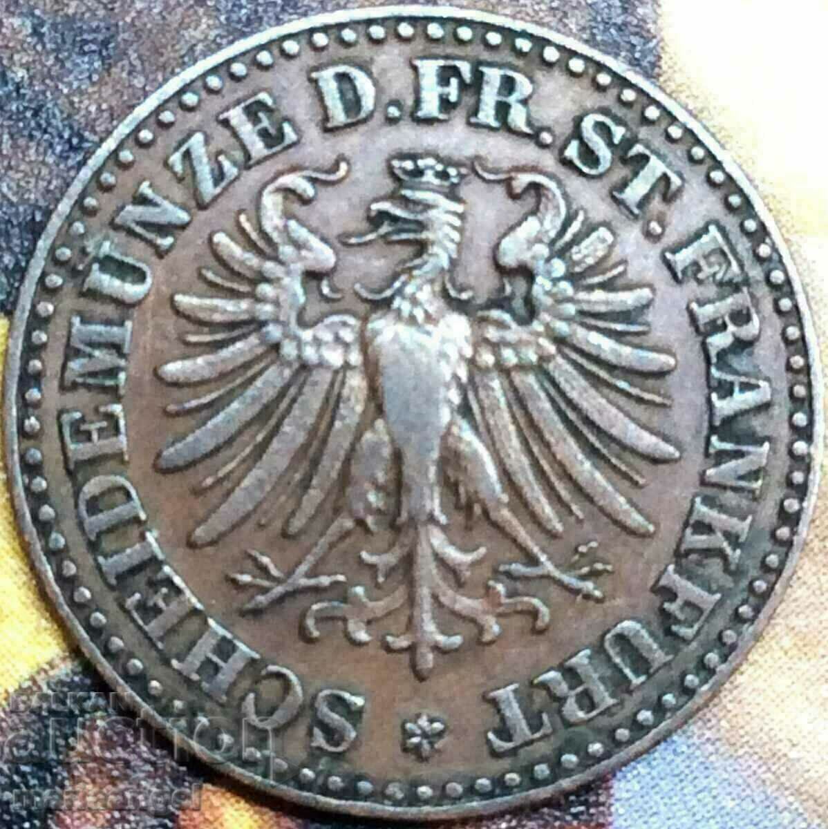 Livrarea Frankfurt 1865 1 Heller Germania