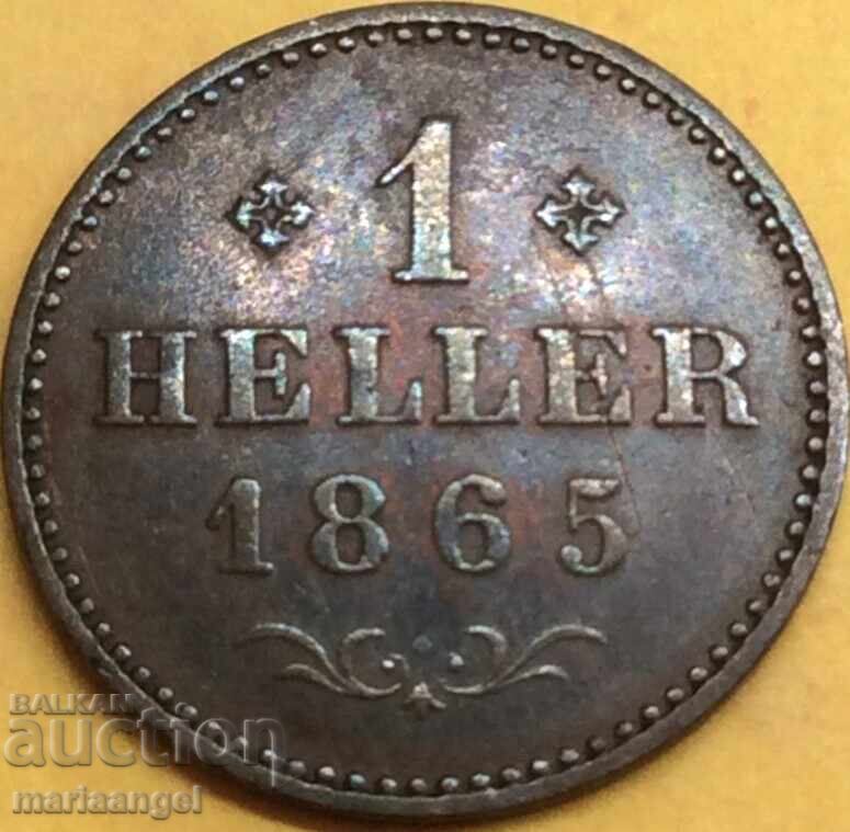 Frankfurt 1865 1 Heller Germania - 5