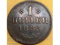 Frankfurt 1865 1 Heller Germania