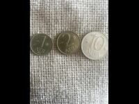 1992 Νομίσματα 1,2,10 λεβα