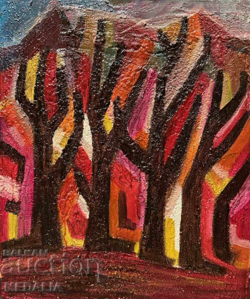 Genko Genkov - “Gora” - λαδομπογιές - πλαισιωμένο με τιμή 200.00 BGN | € 102.26 Genko Genkov - “Gora” - λαδομπογιές - πλαισιωμένο με τιμή 200.00 BGN | € 102.26