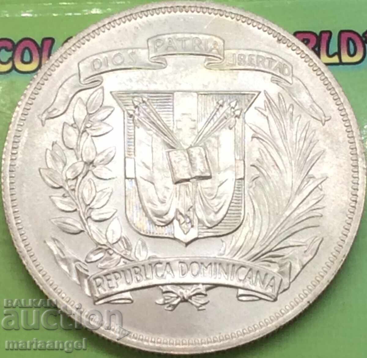 Δομινικανή Δημοκρατία 1 πέσο 1974 27,2γ ασήμι βαθμός 0.900 - 5 Δομινικανή Δημοκρατία 1 πέσο 1974 27,2γ ασήμι βαθμός 0.900 - 5