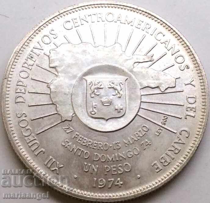 Δομινικανή Δημοκρατία 1 πέσο 1974 27,2γ ασήμι βαθμός 0.900 - 6 Δομινικανή Δημοκρατία 1 πέσο 1974 27,2γ ασήμι βαθμός 0.900 - 6