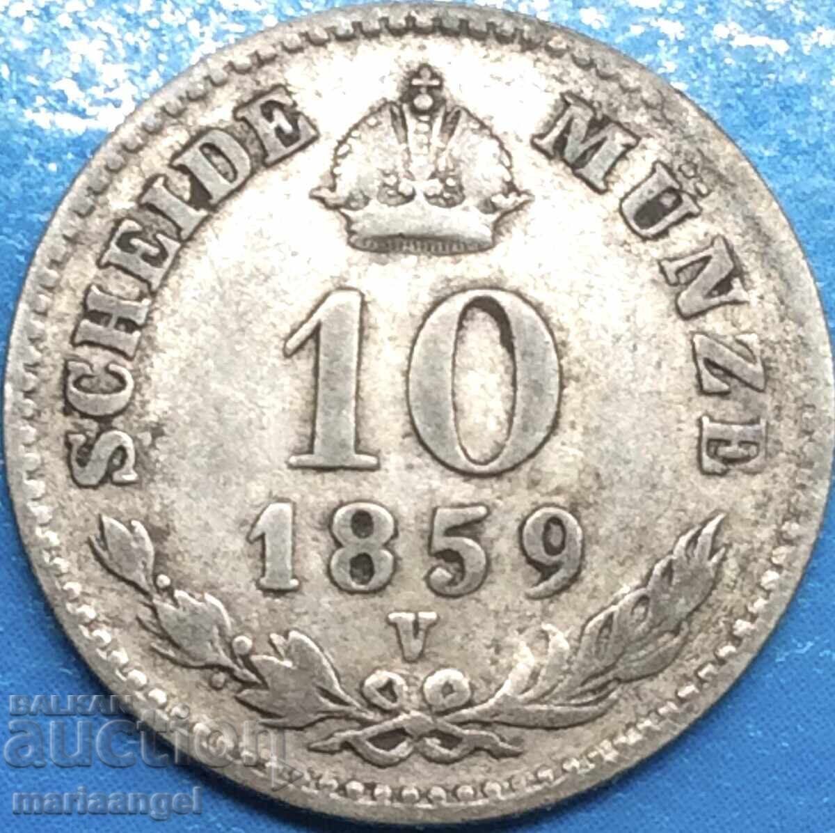 10 кройцера 1859 Австрия за Италия Венедиг V-Venice Венеция - 7 10 кройцера 1859 Австрия за Италия Венедиг V-Venice Венеция - 7