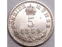 5 Kreuzer 1859 Austria A - Vienna silver - rare