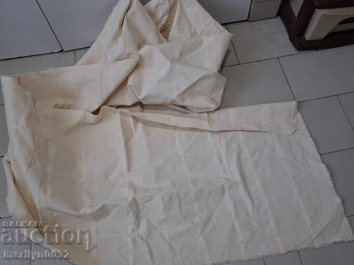 Țesătură albă țesută manual, rulou, pentru zestre, lățime dublă - 6 Țesătură albă țesută manual, rulou, pentru zestre, lățime dublă - 6