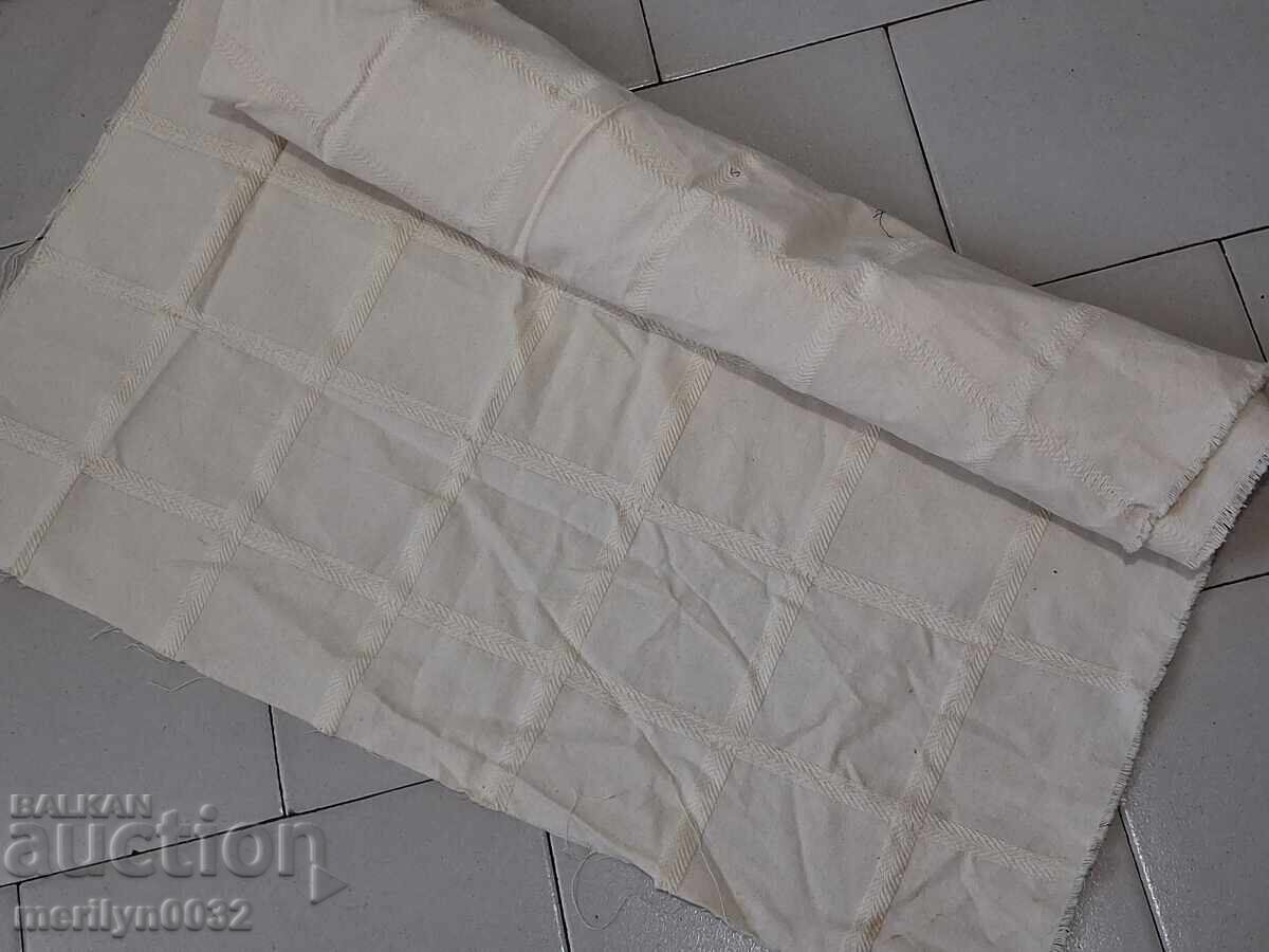 Țesătură albă țesută manual, rulou, pentru zestre, lățime dublă Țesătură albă țesută manual, rulou, pentru zestre, lățime dublă