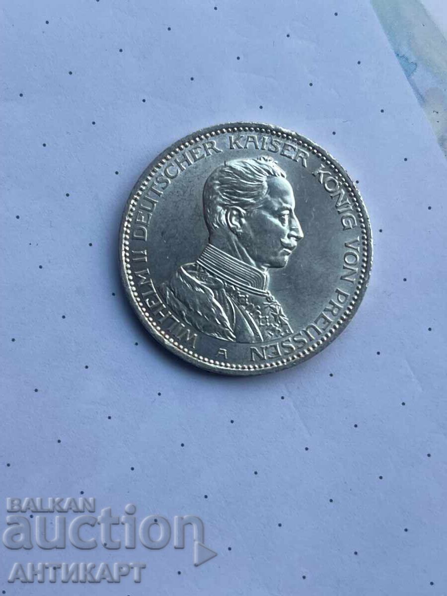 Γερμανία σπάνιο ασημένιο νόμισμα 3 μάρκα 1914 Πρωσία ασήμι Γερμανία σπάνιο ασημένιο νόμισμα 3 μάρκα 1914 Πρωσία ασήμι