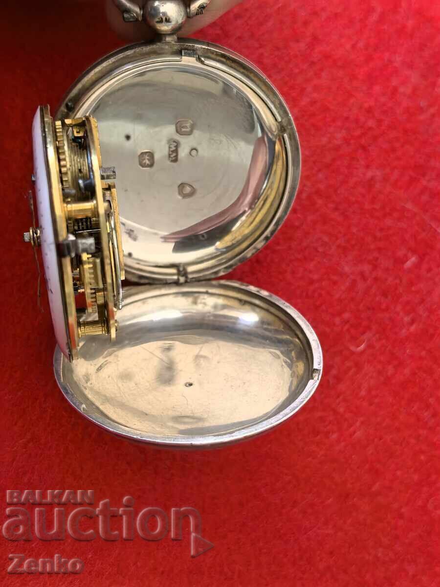 Δημοπρασία Αρχαίο ασημένιο ρολόι τσέπης Δημοπρασία Αρχαίο ασημένιο ρολόι τσέπης