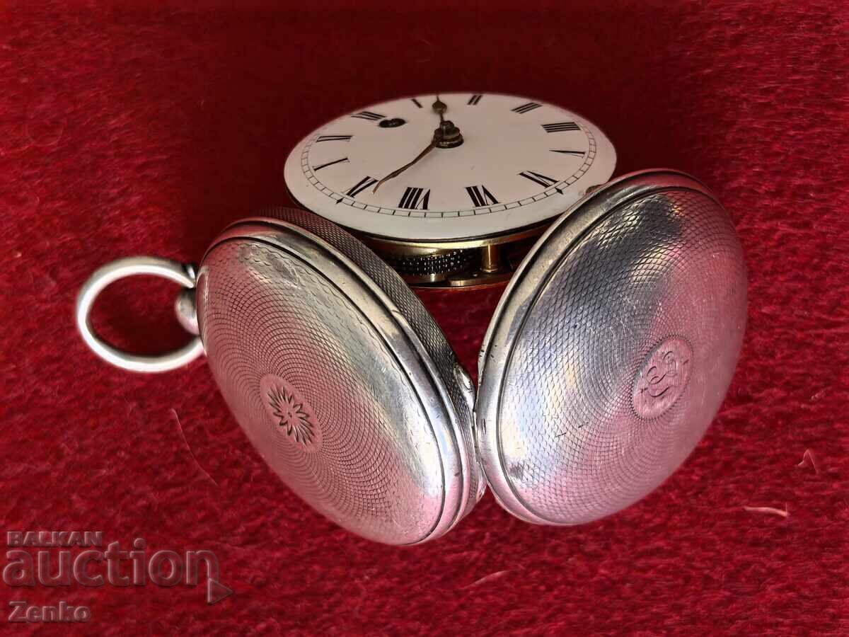 Ceas de buzunar vechi din argint - 6