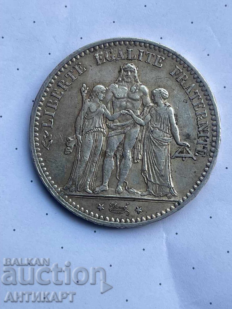 Франция рядка сребърна монета 5 франка 1875 сребро с цена 79.00 лв. | € 40.39 Франция рядка сребърна монета 5 франка 1875 сребро с цена 79.00 лв. | € 40.39