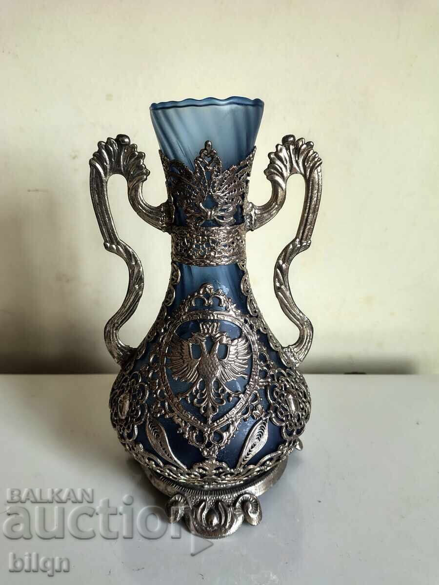 Невероятно Красив Съд Със Посребрена Орнаментика Невероятно Красив Съд Със Посребрена Орнаментика