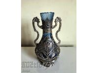 Невероятно Красив Съд Със Посребрена Орнаментика