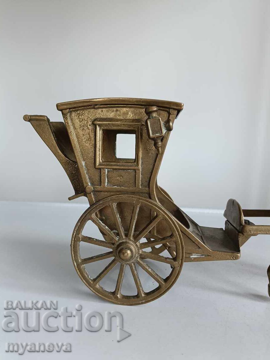 Δημοπρασία Vintage, μπρούτζινο αγαλματίδιο αλόγου με φαέθωνα, άμαξα Δημοπρασία Vintage, μπρούτζινο αγαλματίδιο αλόγου με φαέθωνα, άμαξα