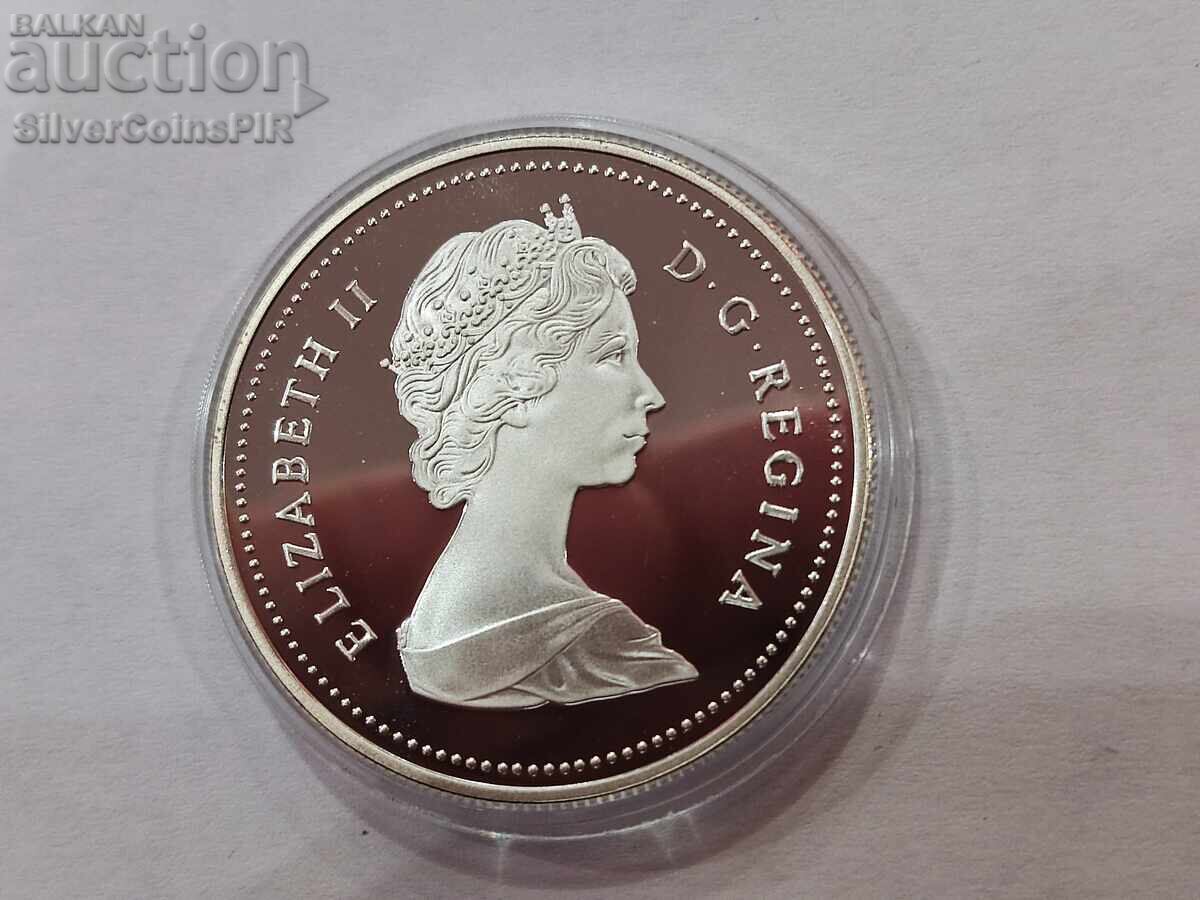 Сребро 1$ 100 години ЖП линия 1986 Канада - 5 Сребро 1$ 100 години ЖП линия 1986 Канада - 5