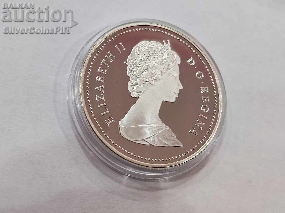 Сребро 1$ 100 години ЖП линия 1986 Канада - 6 Сребро 1$ 100 години ЖП линия 1986 Канада - 6