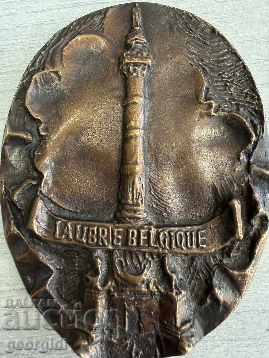 Παράδοση Αναμνηστική βελγική πλακέτα / μπρούτζος. Νο. 7711 Παράδοση Αναμνηστική βελγική πλακέτα / μπρούτζος. Νο. 7711