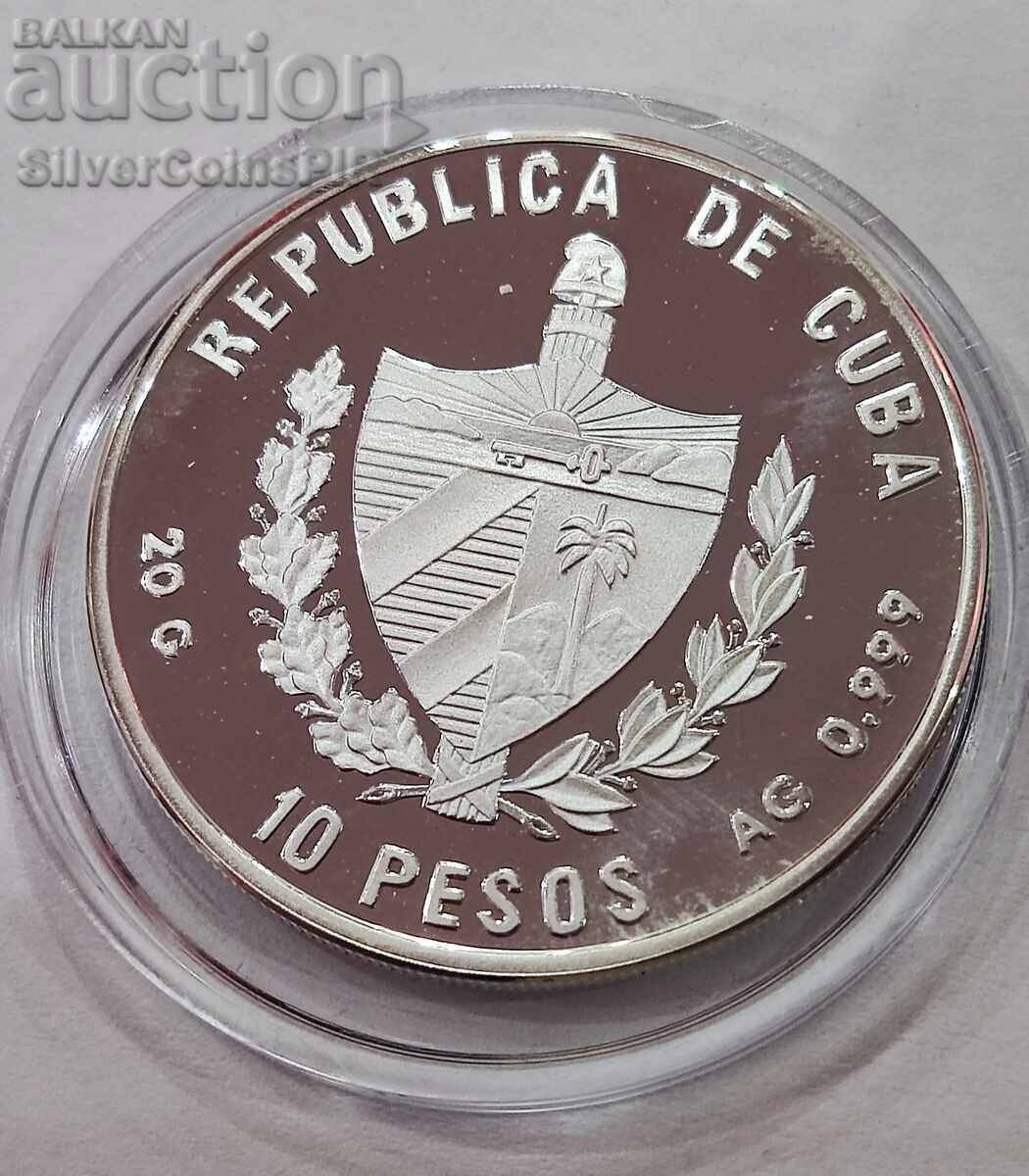 Сребро 10 Песо Световно по Футбол 1994 Куба - 6 Сребро 10 Песо Световно по Футбол 1994 Куба - 6