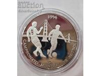 Сребро 10 Песо Световно по Футбол 1994 Куба