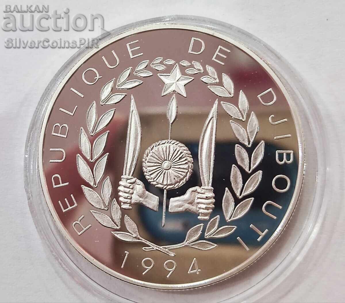 Argint 100 de franci FIFA World Cup 1994 Djibouti - 7 Argint 100 de franci FIFA World Cup 1994 Djibouti - 7