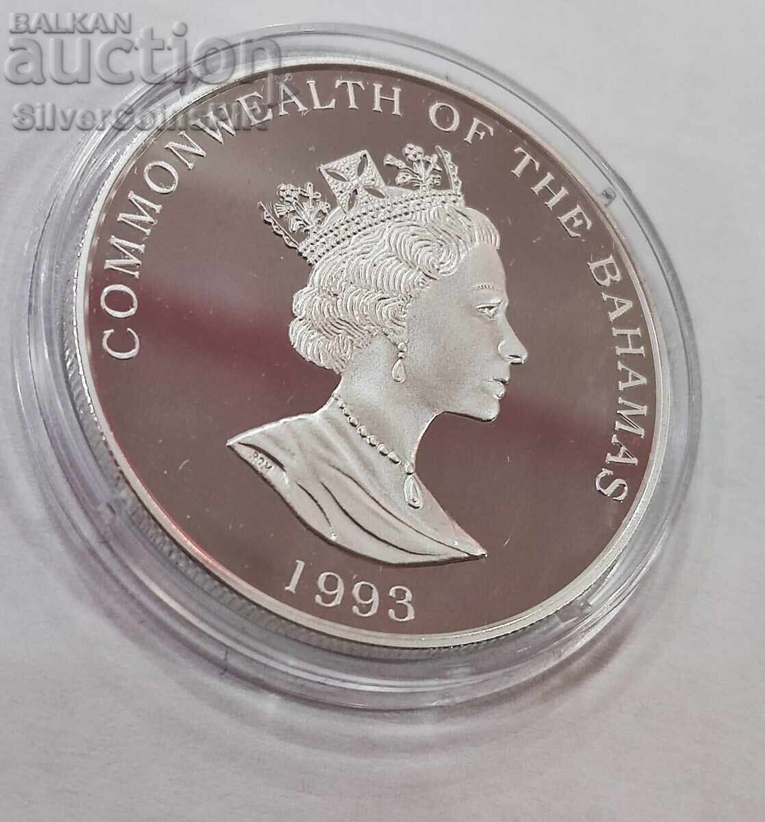 Сребро 5 Долара Световно по Футбол 1993 Бахами - 6 Сребро 5 Долара Световно по Футбол 1993 Бахами - 6