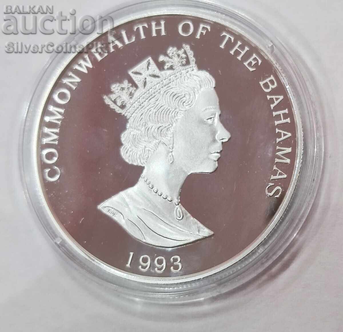 Сребро 5 Долара Световно по Футбол 1993 Бахами - 7 Сребро 5 Долара Световно по Футбол 1993 Бахами - 7