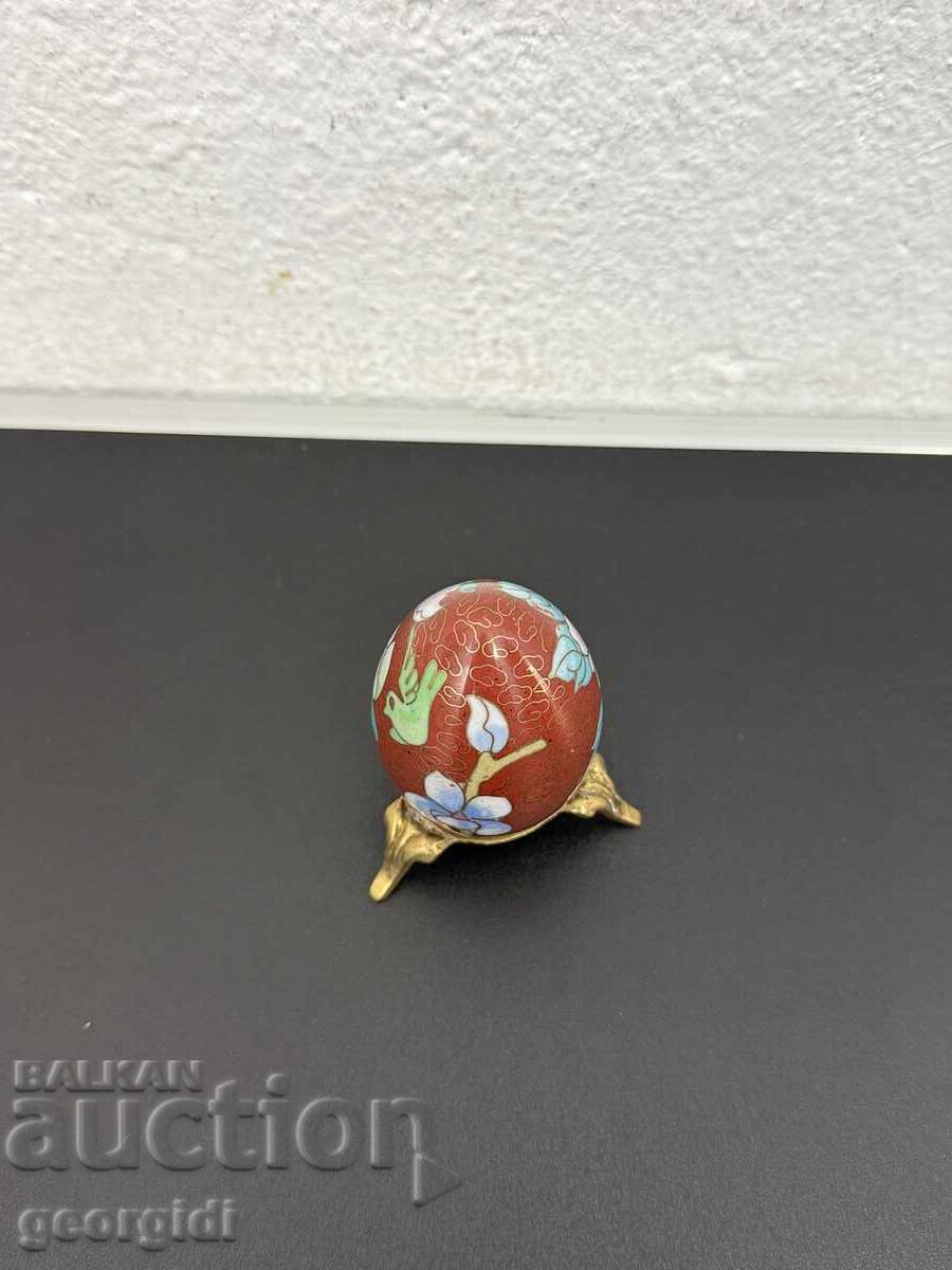 Livrarea Ou decorativ, realizat în tehnica cloazonné. №7712 Livrarea Ou decorativ, realizat în tehnica cloazonné. №7712