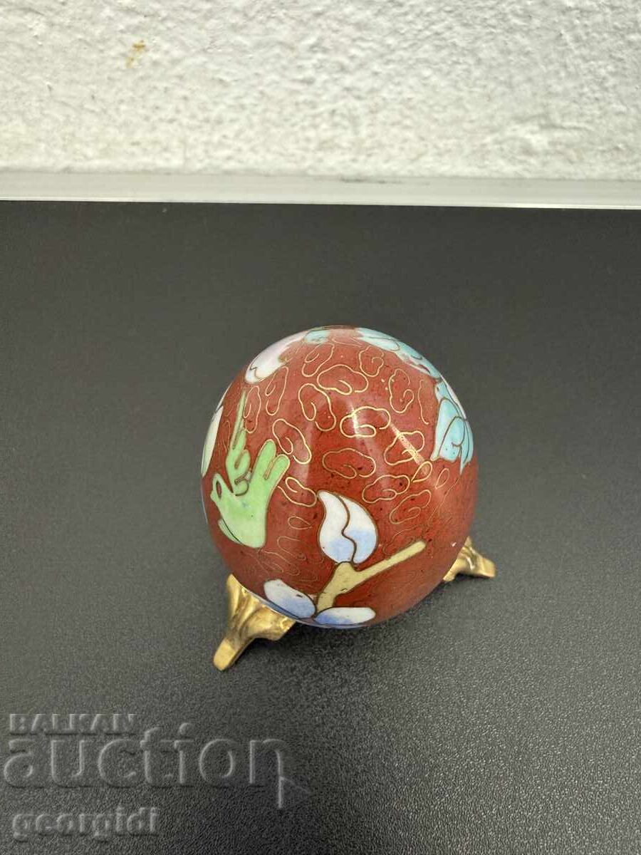 Ou decorativ, realizat în tehnica cloazonné. №7712 - 5 Ou decorativ, realizat în tehnica cloazonné. №7712 - 5
