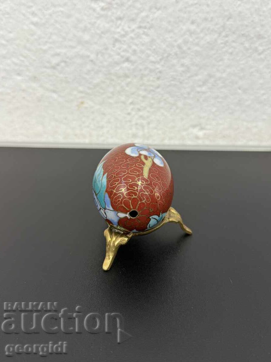 Ou decorativ, realizat în tehnica cloazonné. №7712 - 6 Ou decorativ, realizat în tehnica cloazonné. №7712 - 6
