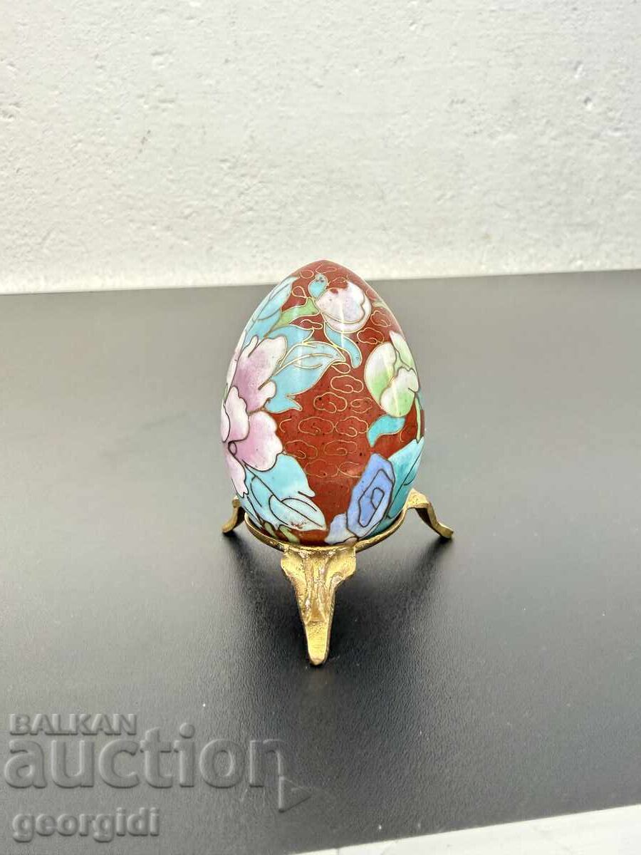 Ou decorativ, realizat în tehnica cloazonné. №7712 Ou decorativ, realizat în tehnica cloazonné. №7712