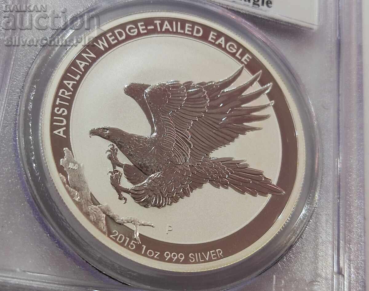Δημοπρασία Ασήμι 1 oz Κλινοουράς Αετός 2015 PCGS GEM BU Αυστραλία Δημοπρασία Ασήμι 1 oz Κλινοουράς Αετός 2015 PCGS GEM BU Αυστραλία