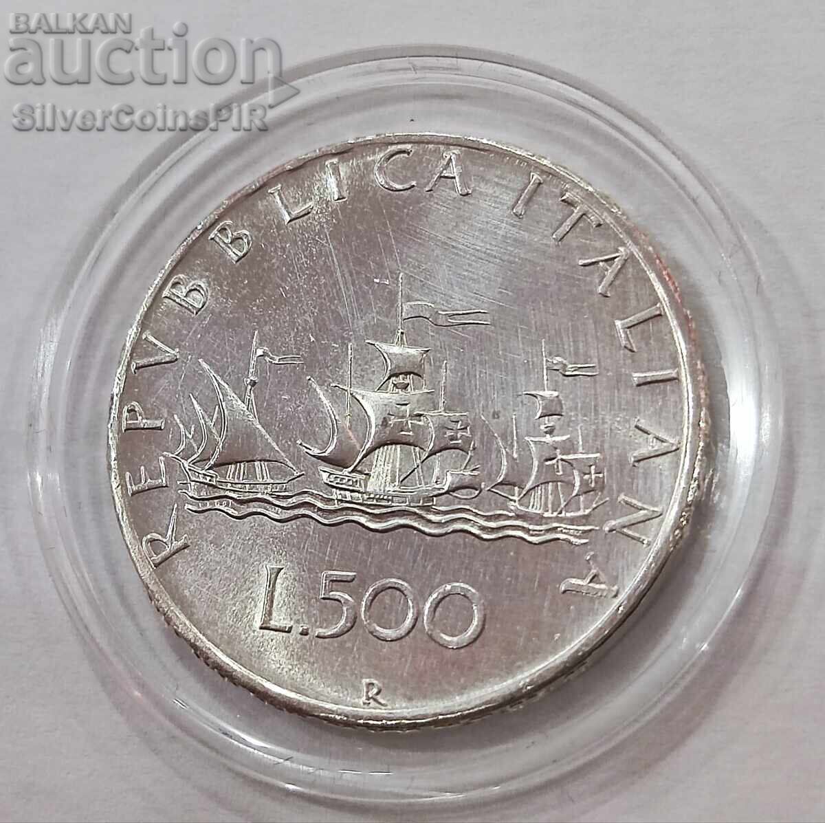 Παράδοση Ασημένια 500 Λίρες Νίνα Πίντα Ιταλία Παράδοση Ασημένια 500 Λίρες Νίνα Πίντα Ιταλία