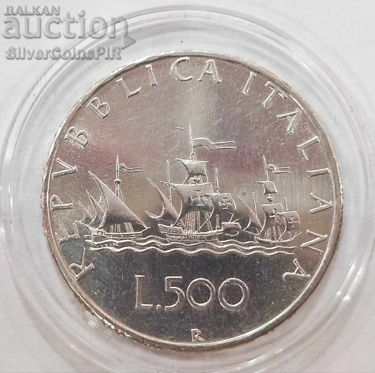 Ασημένια 500 Λίρες Νίνα Πίντα Ιταλία Ασημένια 500 Λίρες Νίνα Πίντα Ιταλία