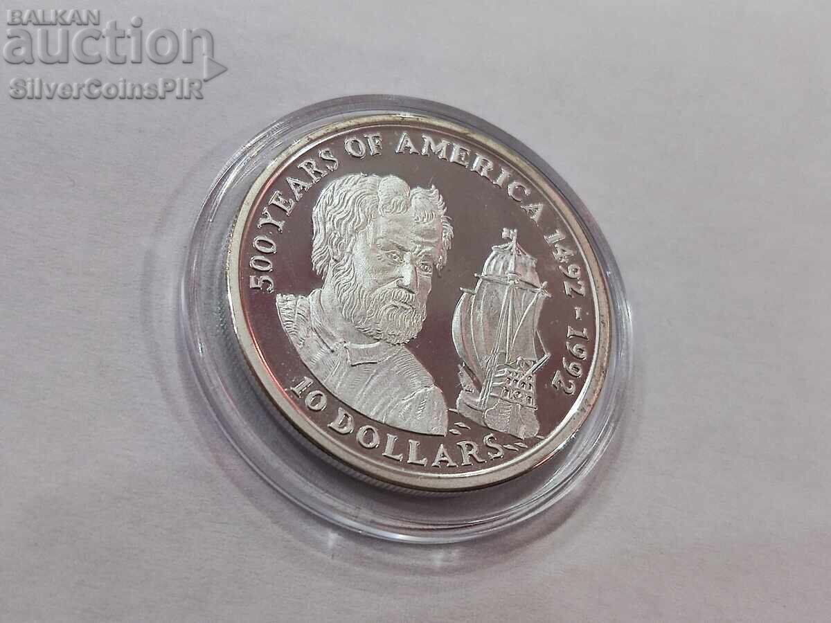 Ασήμι 10$ 500γρ. Αμερική 1990 Νήσοι Κουκ - 5 Ασήμι 10$ 500γρ. Αμερική 1990 Νήσοι Κουκ - 5