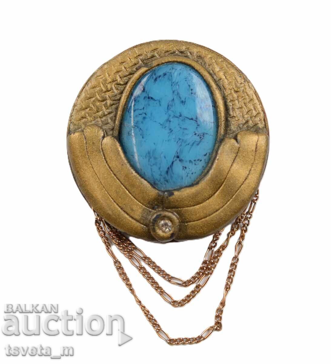 Antique brooch with turquoise, early 20th century with price 55.00 BGN | € 28.12 Antique brooch with turquoise, early 20th century with price 55.00 BGN | € 28.12
