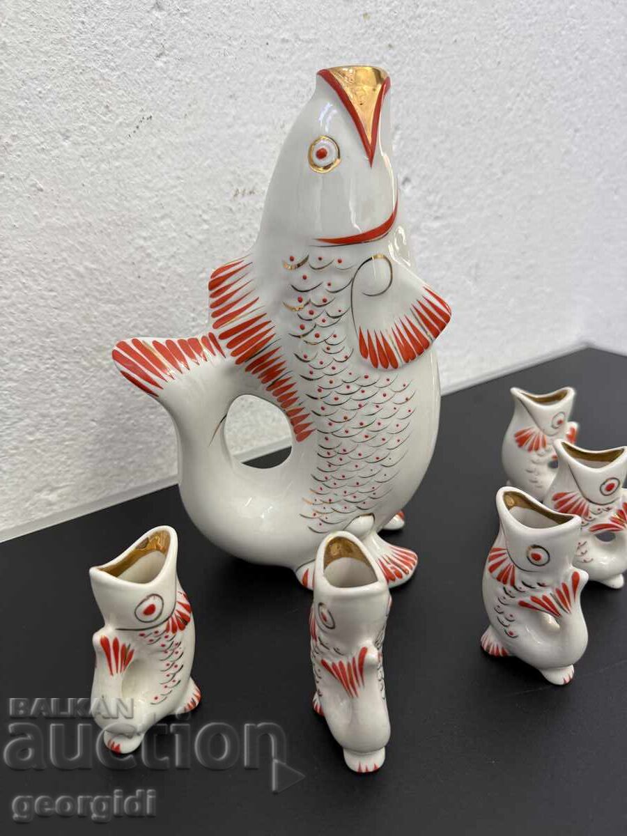 ΣΕΤ πορσελάνης - "Οικογένεια ψαριών". №7715 με τιμή 80.00 BGN | € 40.90 ΣΕΤ πορσελάνης - "Οικογένεια ψαριών". №7715 με τιμή 80.00 BGN | € 40.90