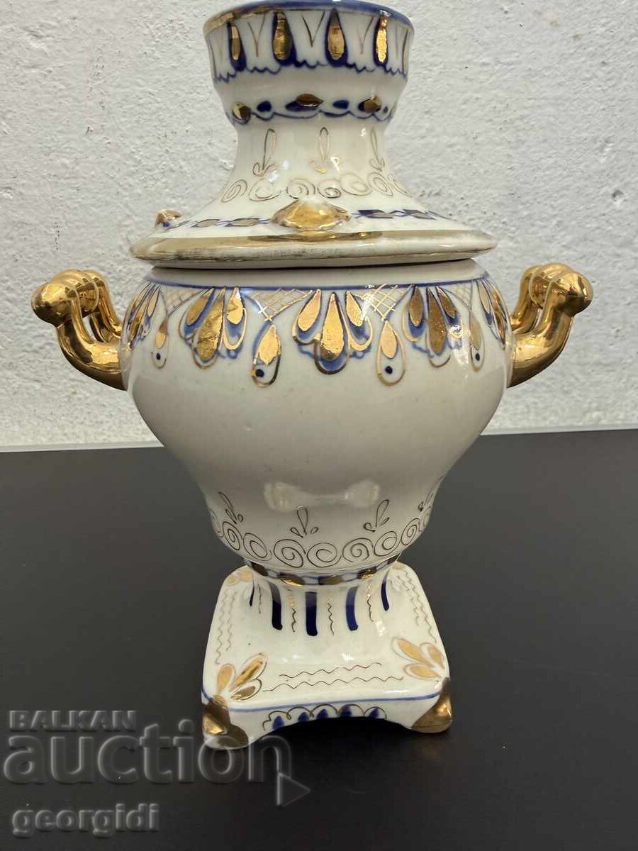 Αντίκα πορσελάνινος σαμοβάς "Γκζελ". №7716 - 5 Αντίκα πορσελάνινος σαμοβάς "Γκζελ". №7716 - 5