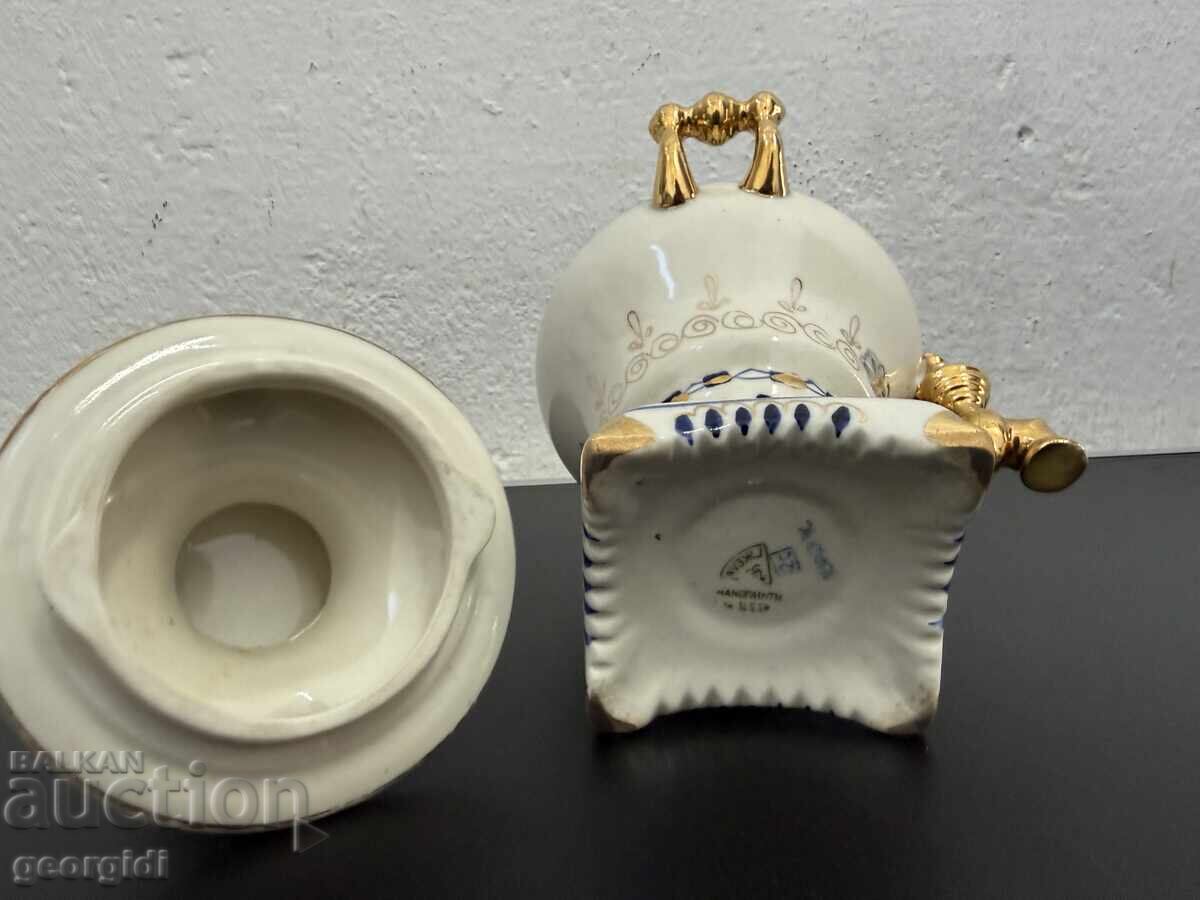 Αντίκα πορσελάνινος σαμοβάς "Γκζελ". №7716 - 6 Αντίκα πορσελάνινος σαμοβάς "Γκζελ". №7716 - 6