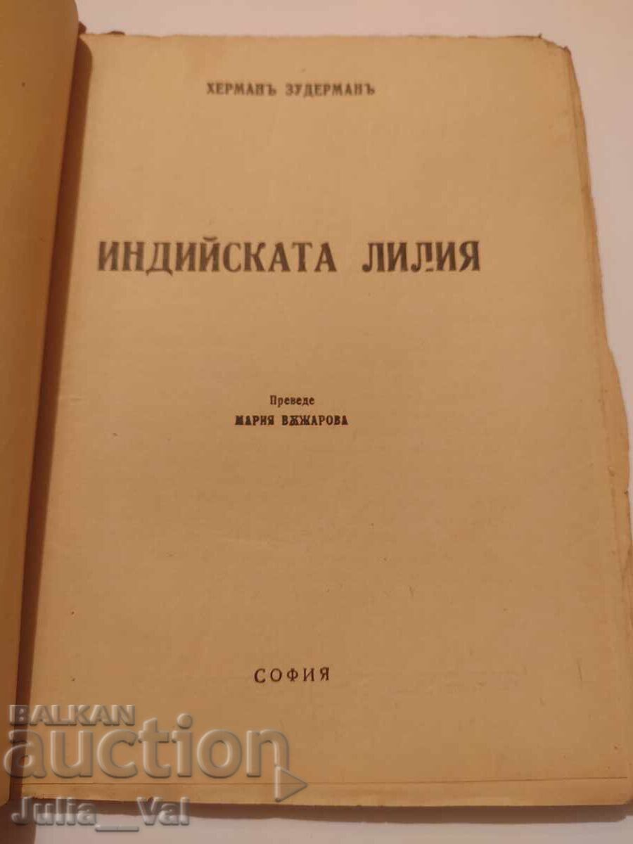 Auction Indian Lily - 1941 - novel Auction Indian Lily - 1941 - novel