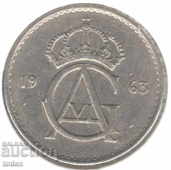Suedia-50 Øre-1963 u-KM# 837-Gustaf VI Adolf
