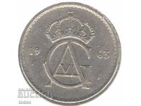 Suedia-50 Øre-1963 u-KM# 837-Gustaf VI Adolf