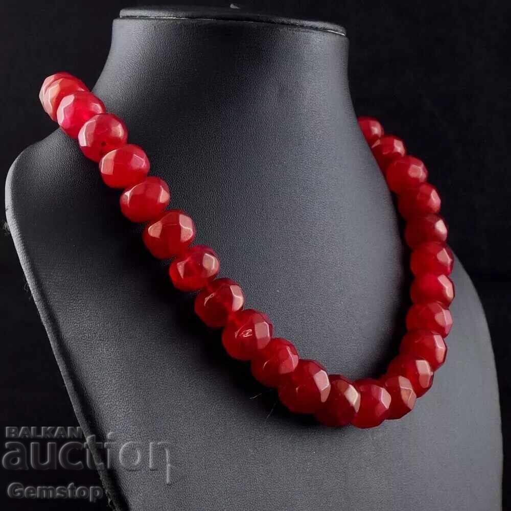 BZC! 850 ct. ruby-corundum faceted end-to-end necklace from 1st! with price 0.01 BGN | € 0.01 BZC! 850 ct. ruby-corundum faceted end-to-end necklace from 1st! with price 0.01 BGN | € 0.01