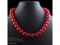 BZC! 850 ct. ruby-corundum faceted end-to-end necklace from 1st!