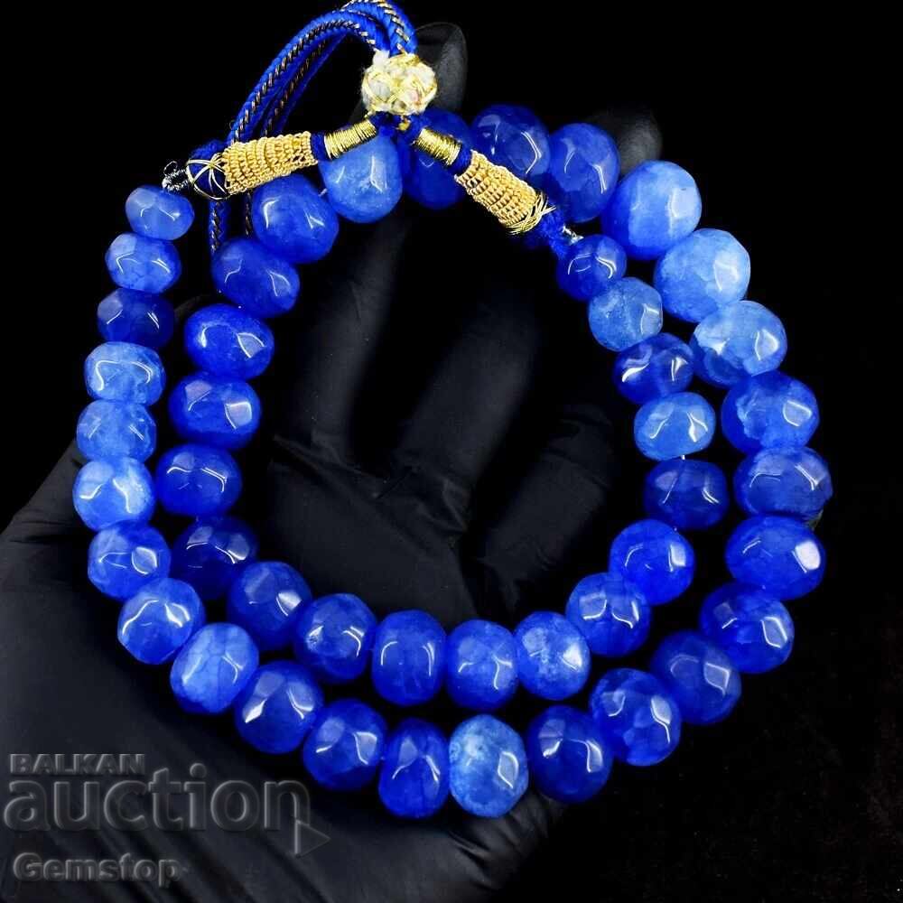 Licitație BZTS! Kolie ot safir-corindon fațetat de 764k-t, de primă clasă! Licitație BZTS! Kolie ot safir-corindon fațetat de 764k-t, de primă clasă!