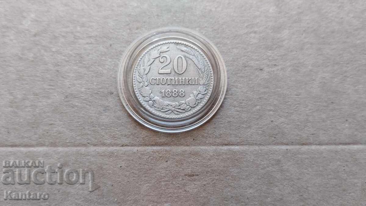 Licitație Monedă - BULGARIA - 20 de cenți - 1888 Licitație Monedă - BULGARIA - 20 de cenți - 1888