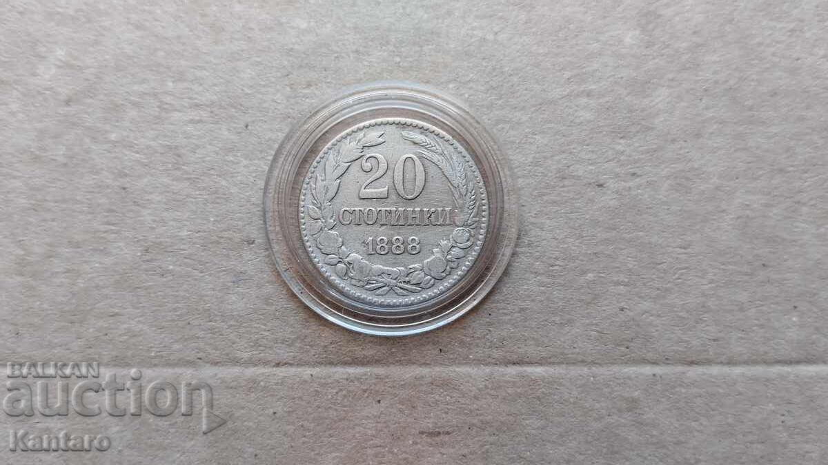 Monedă - BULGARIA - 20 de cenți - 1888 Monedă - BULGARIA - 20 de cenți - 1888