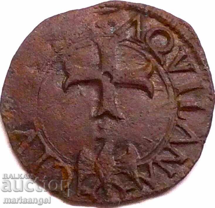 Licitație Italia 1 cavalo (Con) Aquileia Carol al VIII-lea Cruce+Vultur - RARE