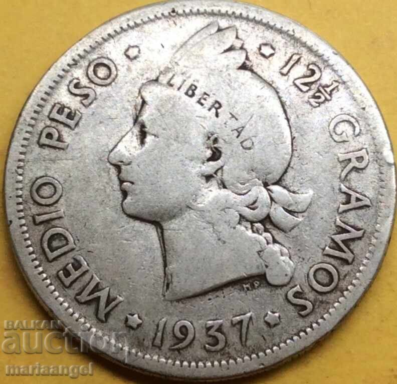 Δημοπρασία Μέδιο Πέσος 1937 Δομινικανή Δημοκρατία 0.900 δοκιμής 12,5γρ ασήμι Δημοπρασία Μέδιο Πέσος 1937 Δομινικανή Δημοκρατία 0.900 δοκιμής 12,5γρ ασήμι