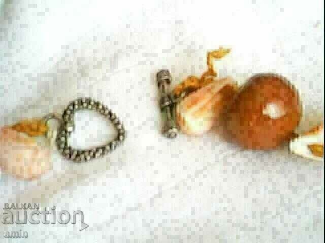 Auction beautiful old heavy porcelain necklace 25mm 16mm Auction beautiful old heavy porcelain necklace 25mm 16mm